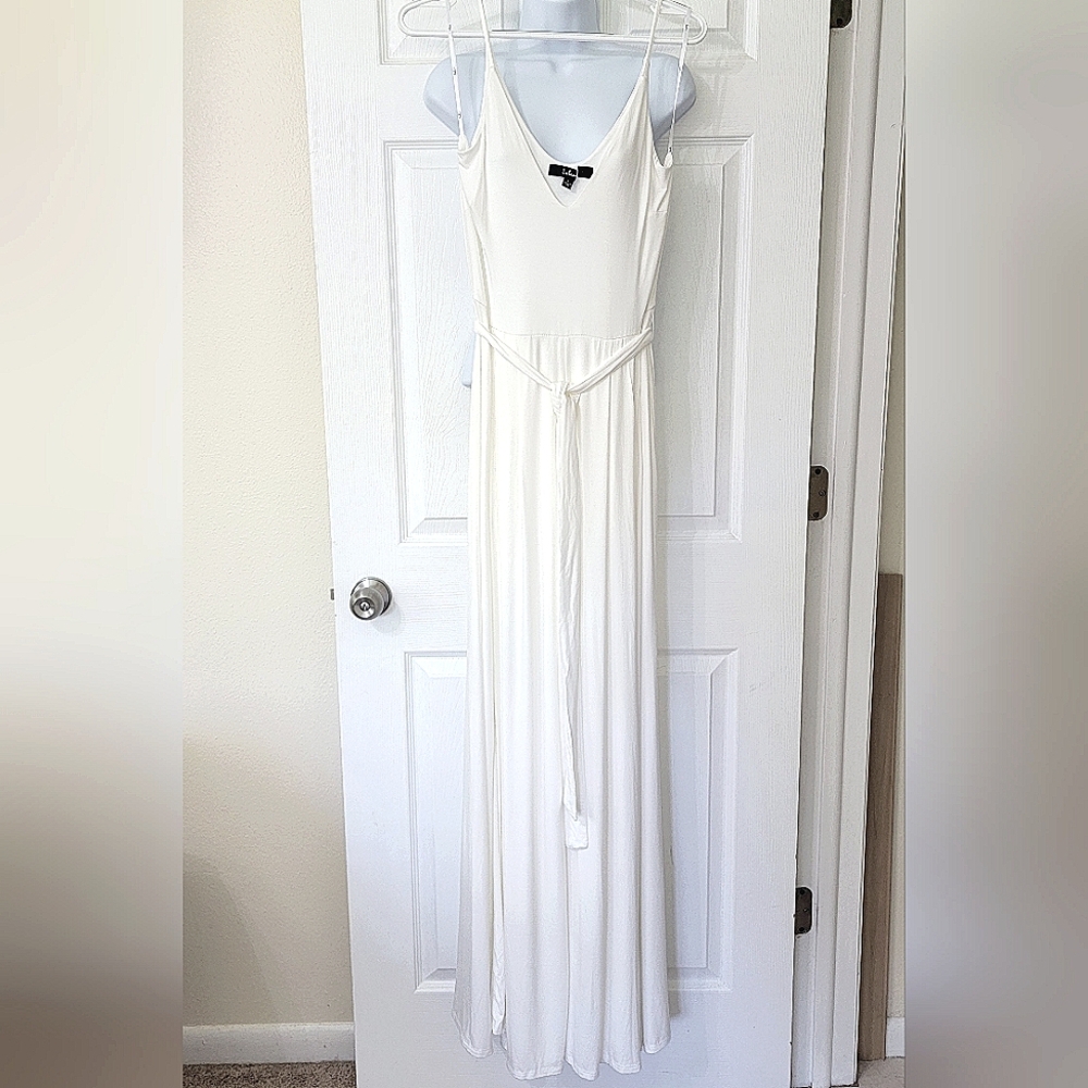 Lulus Just Breathe Sleeveless Slit-Leg Jumpsuit in Stretch Jersey -Flyaway Pants - Picture 6 of 6